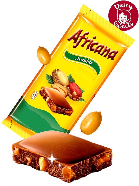 Chocolate Africana con Cacahuetes | Dairy Sweets 80 grs.