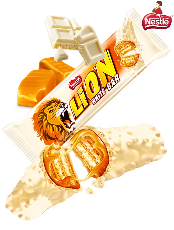 Barrita de Chocolate Blanco y Caramelo | Lion Nestle 42 grs.