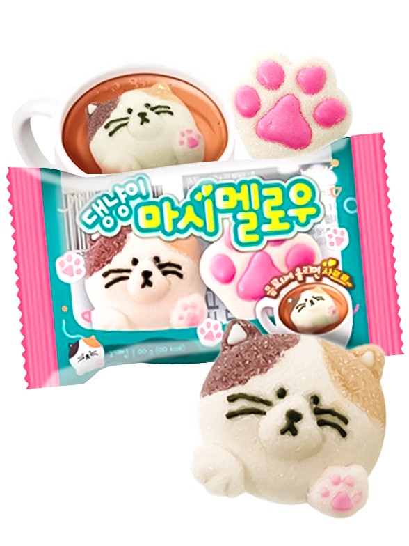 Chuche Marshmallow Coreana de Gatito para Café 30 grs.