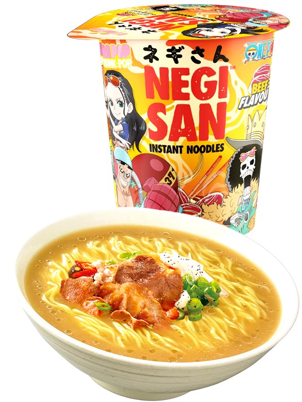 Fideos Ramen Cup One Piece de Ternera Picante | Negi San 65 grs.