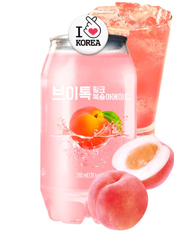 Refresco Coreano de Zumo de Melocotón Momo 350 ml.