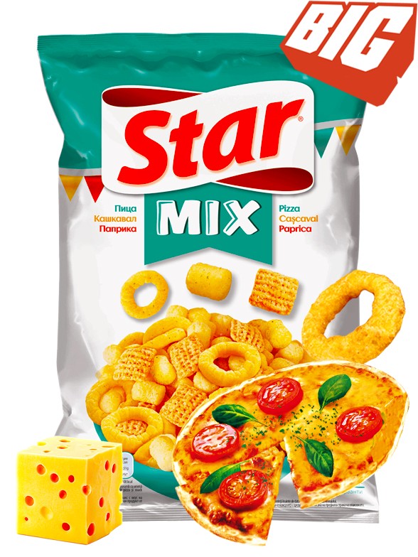 Snack Mix de Pizza, Queso y Paprika | Star Pepsi 90 grs.