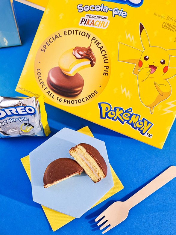 Pastelitos Oreo Banana y Chocolate | Edi. Pokemon | Con Tarjeta Pokemon | BIG