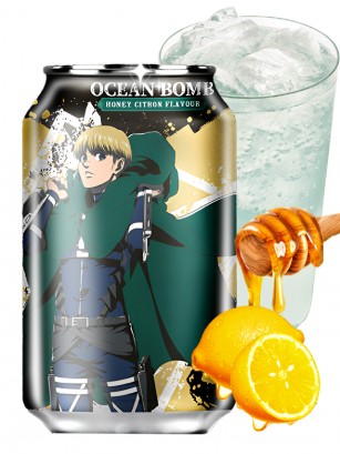 Refresco Clear Ocean Bomb Miel Limón | Edición Attack of Titans | Armin 330 ml.