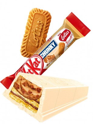 Gran Kit Kat de Chocolate Blanco y Crema de Lotus 42 grs.