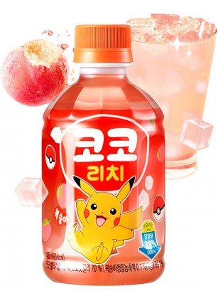 Bebida Coreana de Melocotón Momo y Coco Jelly | Pokémon 280 ml.