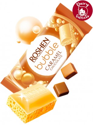 Chocolate Roshen de Mousse de Choco Blanco y Toffe | Dairy Sweets 80 grs.