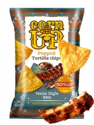 Nachos Corn Up sabor Costillar BBQ | Sin Gluten 60 grs.