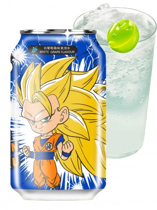 Refresco Clear Ocean Bomb Uva W | Edición Dragon Ball | Goku Super Saiyan 3 | 330 ml.