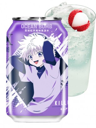 Refresco Clear Ocean Bomb Lichi | Edición Hunter X Hunter | Killua 330 ml.