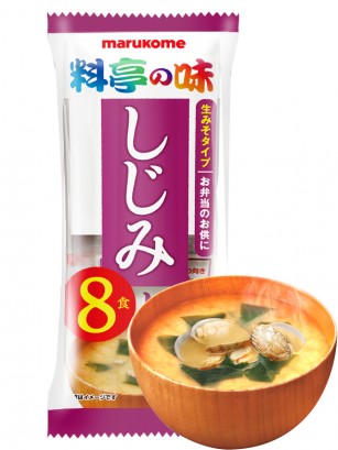 Sopa Instantánea de Miso, Alga Wakame y Almejas | Marukome 8 Raciones